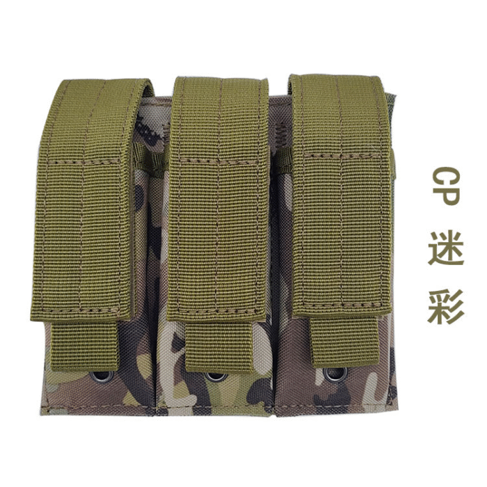 Military Style Tactical Triple Pistol Mag Magazine MOLLE Pouch