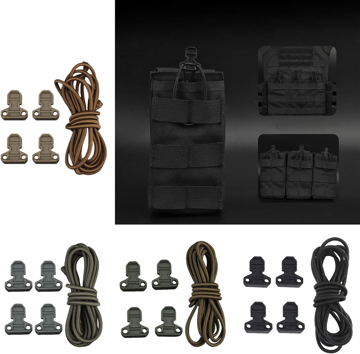 4PCSMultifunction Bag Elastic Rope Cord With Buckles Fasteners Outdoor Gear Storage Accessory For Backpacks - Image 4