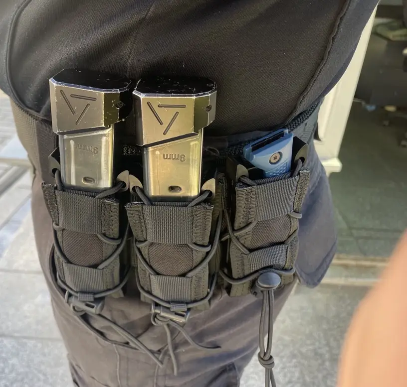 Funda triple para pistola Mag Uiversal Mag Moll Tactical Magazine funda para cargador individual doble apilamiento para calibres 0.354 in/.40 45acp Glock S&W M&P, Sig 226/229 y Springfield 1911, Sig - Image 2