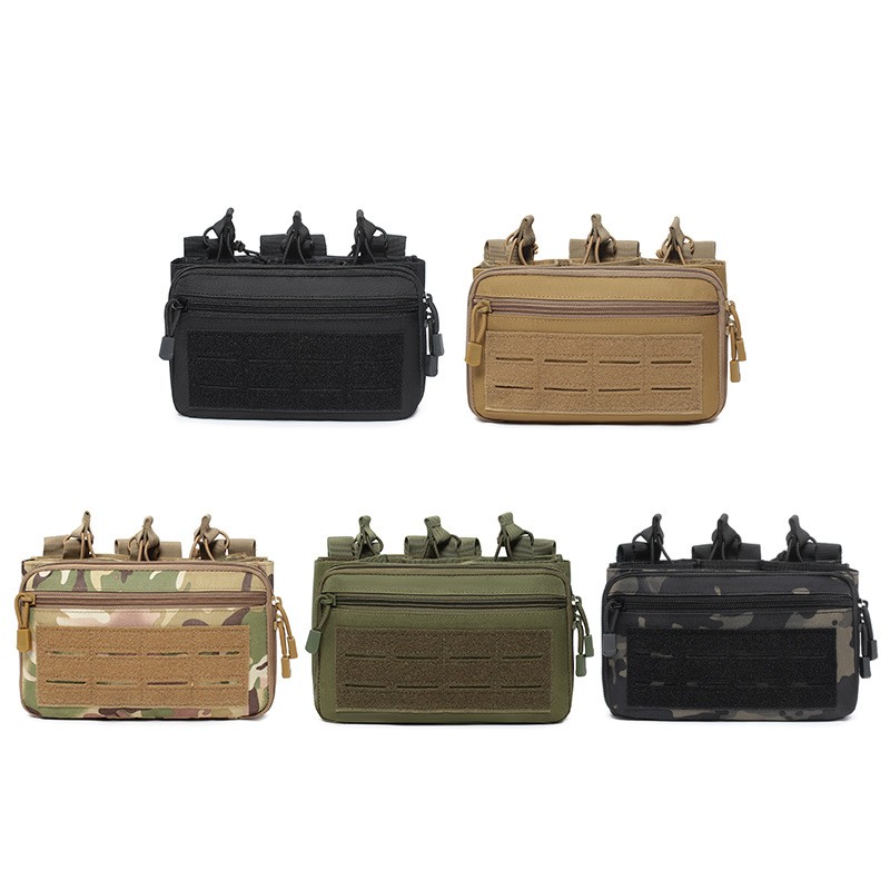 Tactical Molle Magazine Pouches,Triple Open Top Mag Pouch with Bungee Straps for 223/5.56/7.62 Rifle Magazines - Image 4