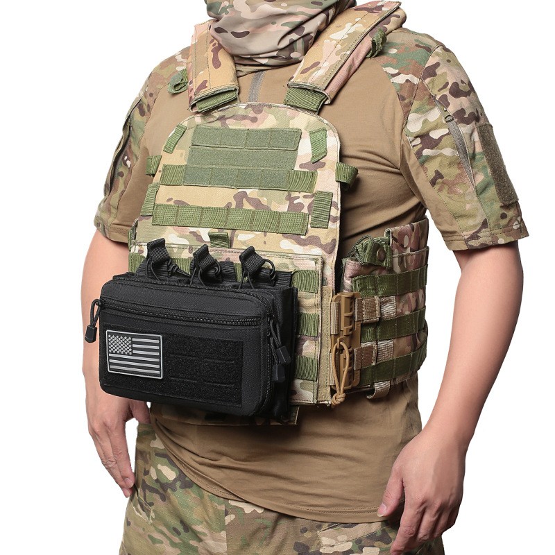 Tactical Molle Magazine Pouches,Triple Open Top Mag Pouch with Bungee Straps for 223/5.56/7.62 Rifle Magazines - Image 2