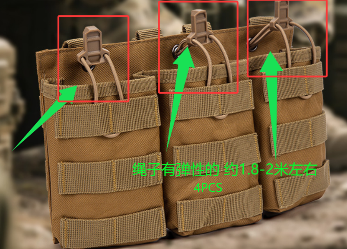 4PCSMultifunction Bag Elastic Rope Cord With Buckles Fasteners Outdoor Gear Storage Accessory For Backpacks