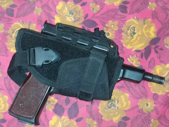 Universal tactical holster for a pistol, with MOLLE attachment, black - 图片 2