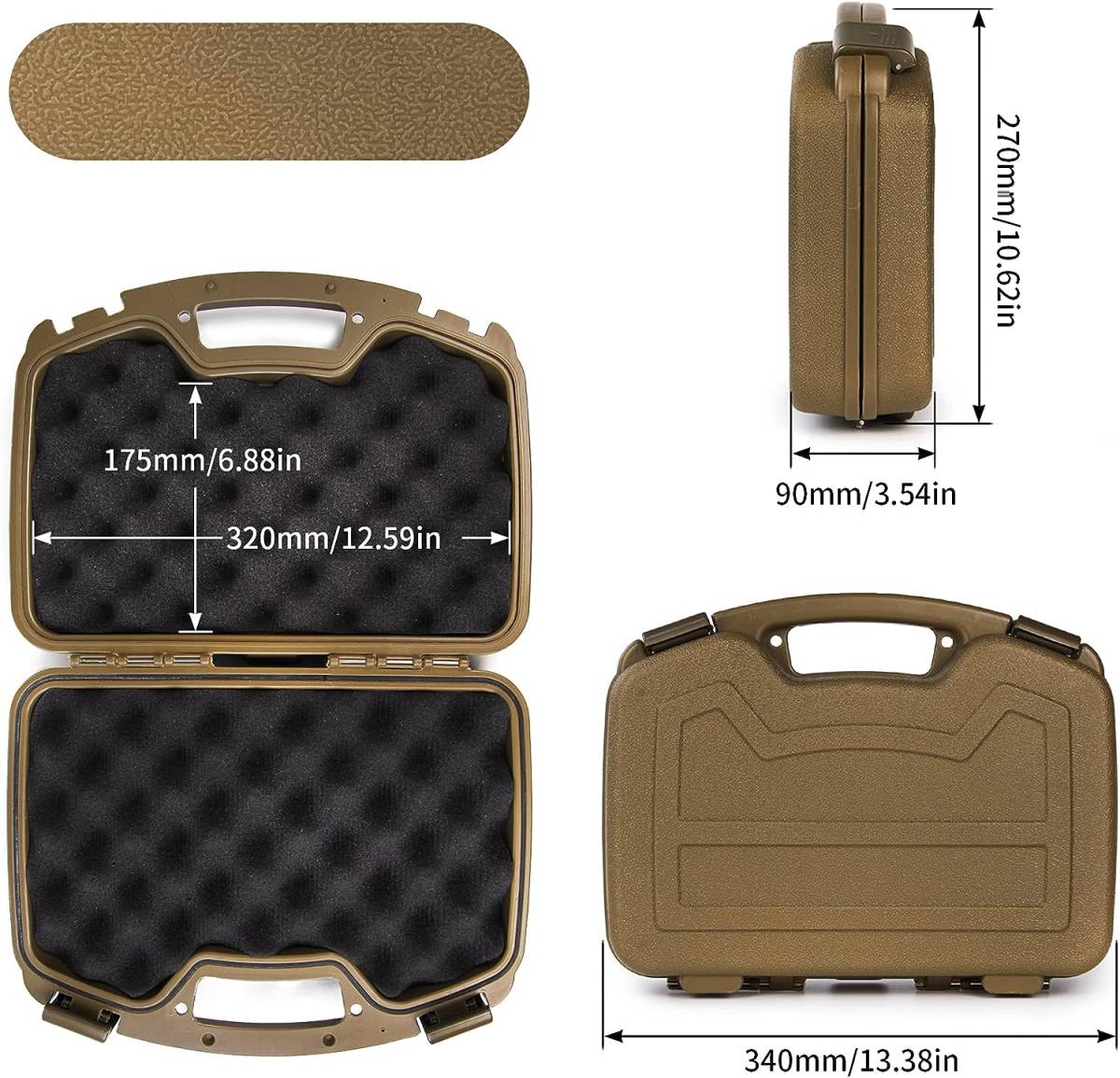 Gun Case Gun Carrying Case ABS Plastic Gun Box Wide Rifle Case Model Gun Storage Box - Image 3