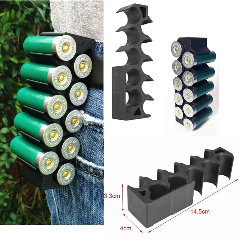 10 Shell Tactical Shotgun 12 Gauge Shell Ammo Holder with Vest / Belt Clip 12 Ga - Image 3