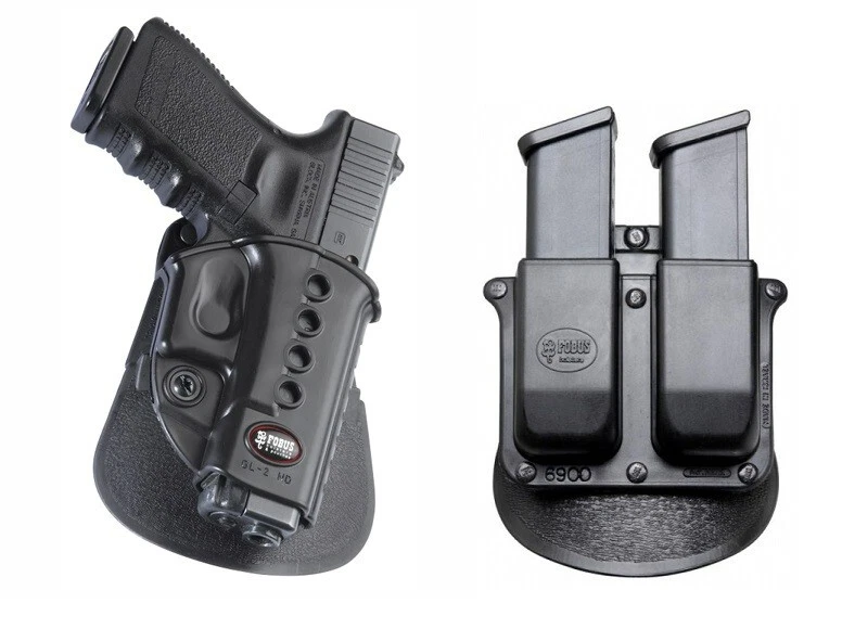 Fobus Paddle Holster Glock 17/19/22/23/31/32/34/35 Dual Magazine Pouch - Image 2