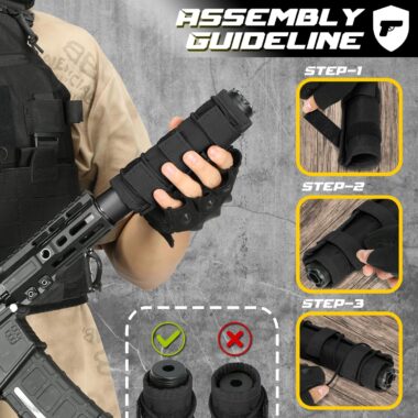 Suppressor Cover, Heat-Resistant Suppressor Covers for Extreme Firearm Heat Protection, No-Slip Fit, 1.5 inches Diameter with Multiple Lengths (4/5/6/7/9 Inch), X-Large