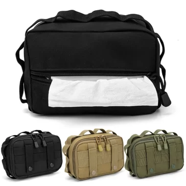 Tactical Molle Admin Pouch Outdoor Utility EDC Tool Pouch Waist Fanny Pack Tissues Pouch Toilet Paper Storage Bag for Hunting