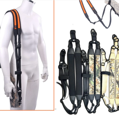 Tactical Three Point Pistol Strap Single Double Shoulder Airsoft Backpack Armless Shooting Backpack Rifle Shotgun Crossbow Sling