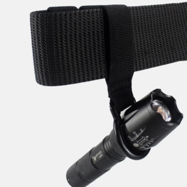Tactical Nylon Duty Belt Flashlight Ring Holder f/ Maglite C Cell Web Flashlight