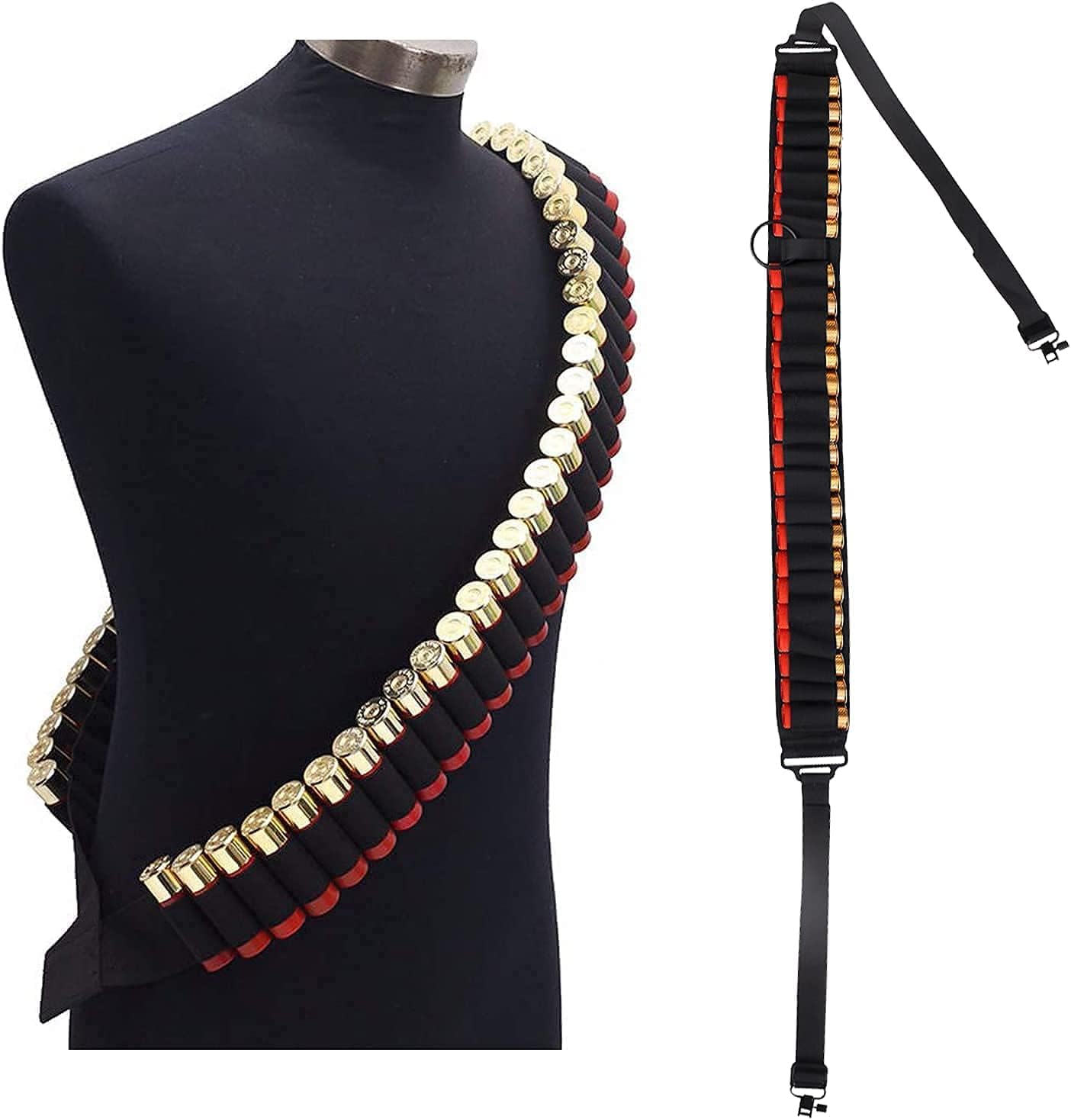 2 Point Gun Sling for Rifle Shotgun Crossbow, Hunting Gun Sling with Swivels, Quick Length Adjustment Metal Slider and Thumb Hole, Comfortable Neoprene Padded Shoulder Strap Gun Strap - Image 2