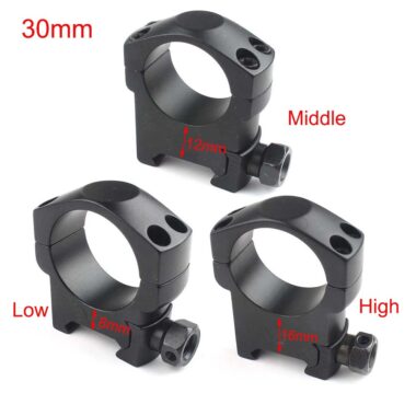 Tactical 30MM Medium Profile High Profile Riflescope Picatinny Ring Mounts Mount Rings