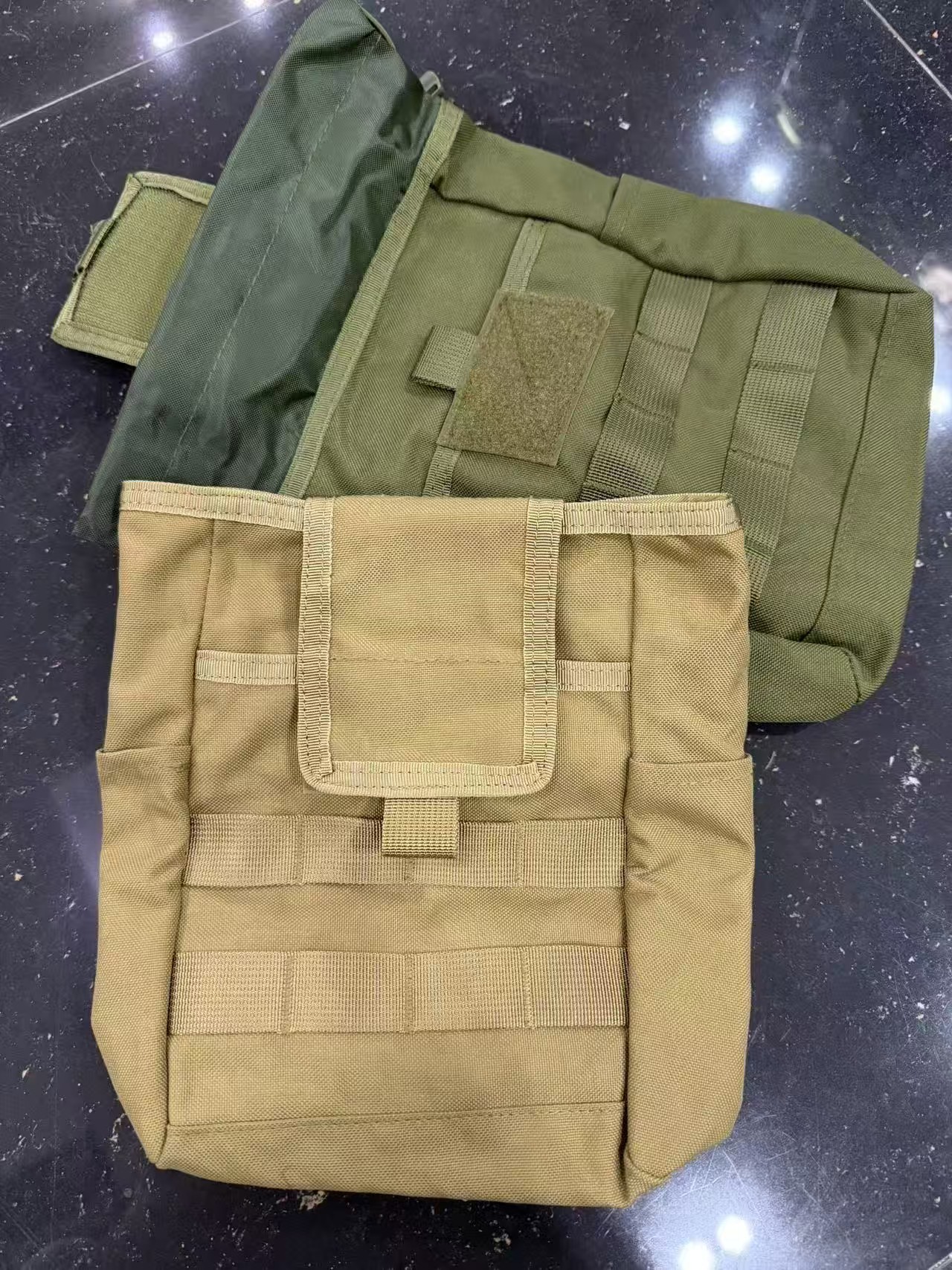 Molle Dump Pouch, Foldable Dump Pouch Utility Roll Up Wiast Bag Drawstring for Belt Pack Accessories - Image 2