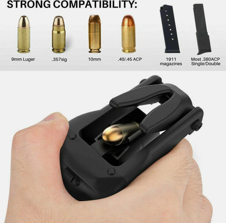 Universal Pistol Speed Loader for 9mm,10mm .357 Sig.40.45ACP, and 1911 Magazines