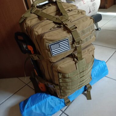 45L Waterproof Tactical Backpack Large Capacity 900D High-Density Oxford Waterproof Fabric Multiple Pockets for Hiking, Camping, Mountaineering, Hunting, Outdoor Cycling