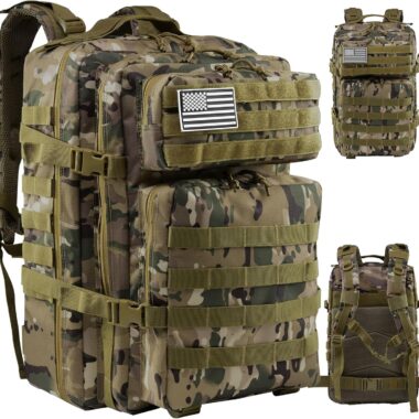 45L Tactical Backpack Military, Large Capacity Backpack Foldable Waterproof Backpack for Mountaineering, Hiking, Camping and Travel