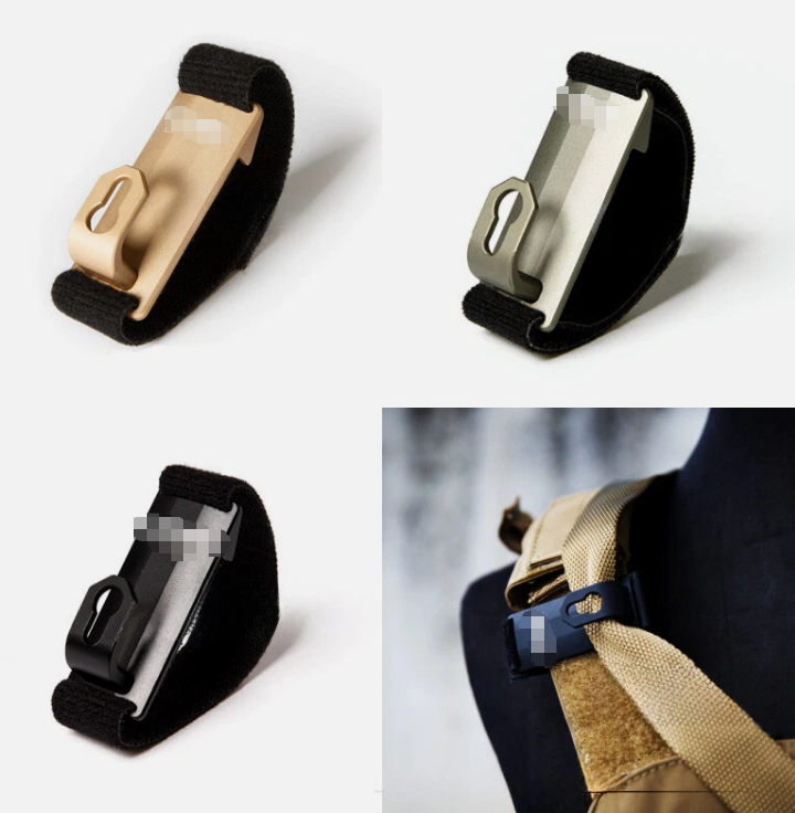 Airsoft Sling Fixed Vest Hook Clip Molle Chest Rig Shoulder Mount Aluminum - Image 2
