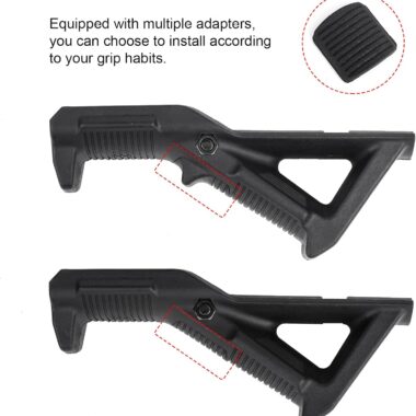 Angled Fore Grip, Common Front Handle, Airsoft, Angled Ergonomic Grip, Nylon AFG1 Triangular Handle Front for 20 mm Weaversails, Black