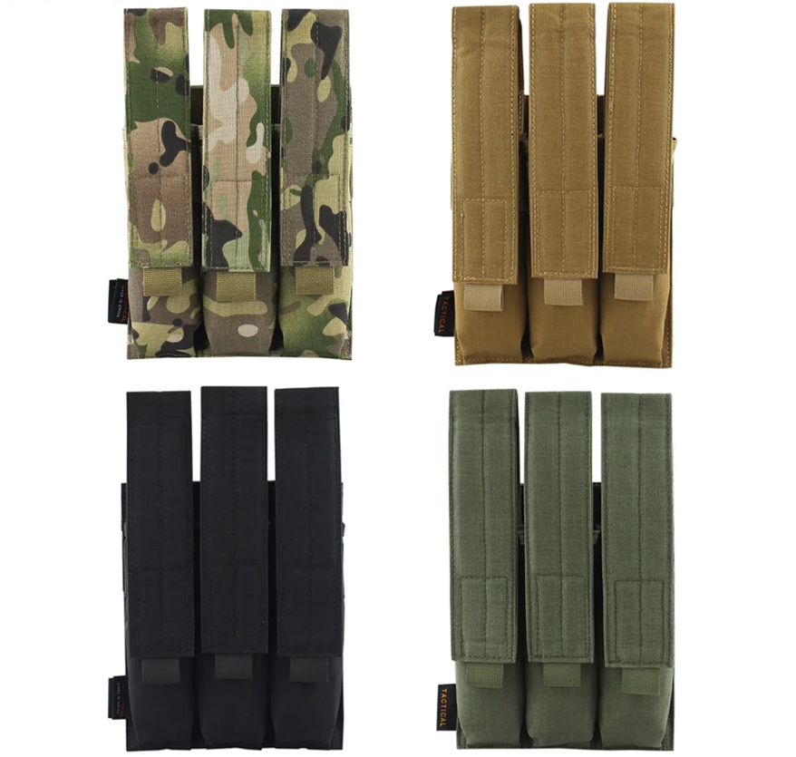 1000D Nylon MP5 MP7 arp9 KRISS Triple Magazine Pouch Tactical Rifle Modular Molle SMG Mag Pouch Carrier For Hunting Airsoft - Image 2