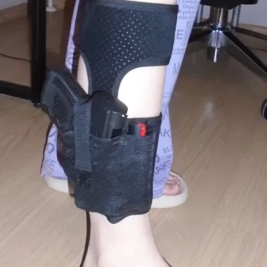 Tactical ankle holster, military pistol holder for right and left hand, concealed