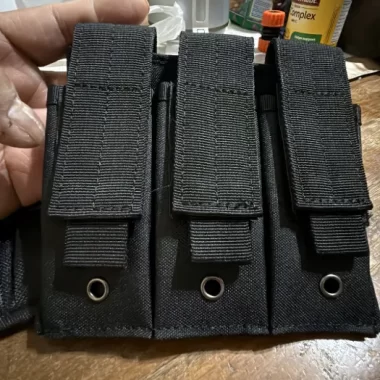 Molle Triple Pistol Mag Pouch Outdoor Open-Top Single Double 9mm Magazine Pouch Holder Case for Glock M1911 92F CZ75