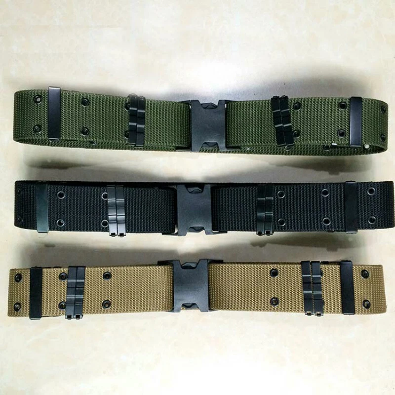 Tactical Waist Belt Combat Military Security Outdoor Canvas Duty Army Green Chic - Image 2