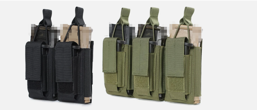 M4 M14 M16 AK AR Magazine Pouch Molle Single Double Triple Magazine Holster Hunting Double Layer Mag Pouches 9mm Mag Holder Bag - Image 2