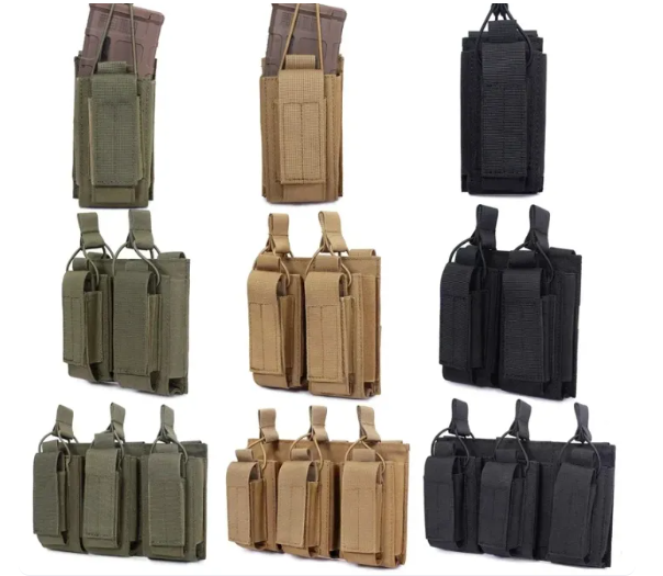 M4 M14 M16 AK AR Magazine Pouch Molle Single Double Triple Magazine Holster Hunting Double Layer Mag Pouches 9mm Mag Holder Bag - Image 5