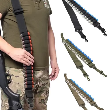 15 Rounds Ammo Shell Belt Rifle 12 Gauge Pouch 2 Point Sling Holster Shoulder Strap Hunting Blet Accessories