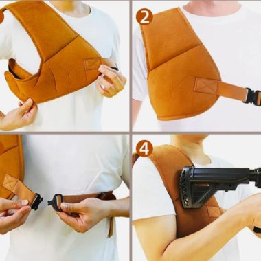 Shooting Hunting Recoil Shoulder Protective Pad Vest Adjustable Left / Right