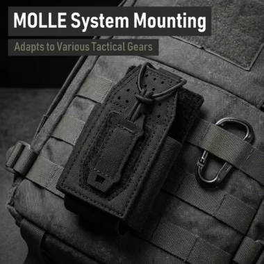Tactical Radio Pouch Universal Radio Holder Molle Mounted Bungee Cord for Walkie Talkie Motorola BaoFeng UV-5R BF-F8HP