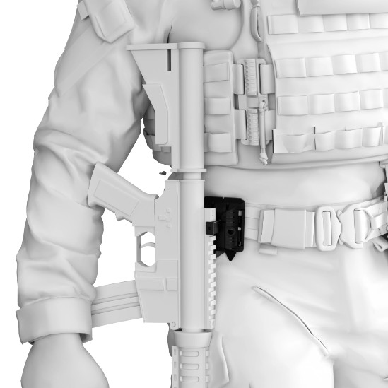 Universal Gun Holster AR Rifle Holster fit Picatinny Rail Tactical Plate for Vest Belt Hunting Gun Carry Mount Left Right Hand - Image 2