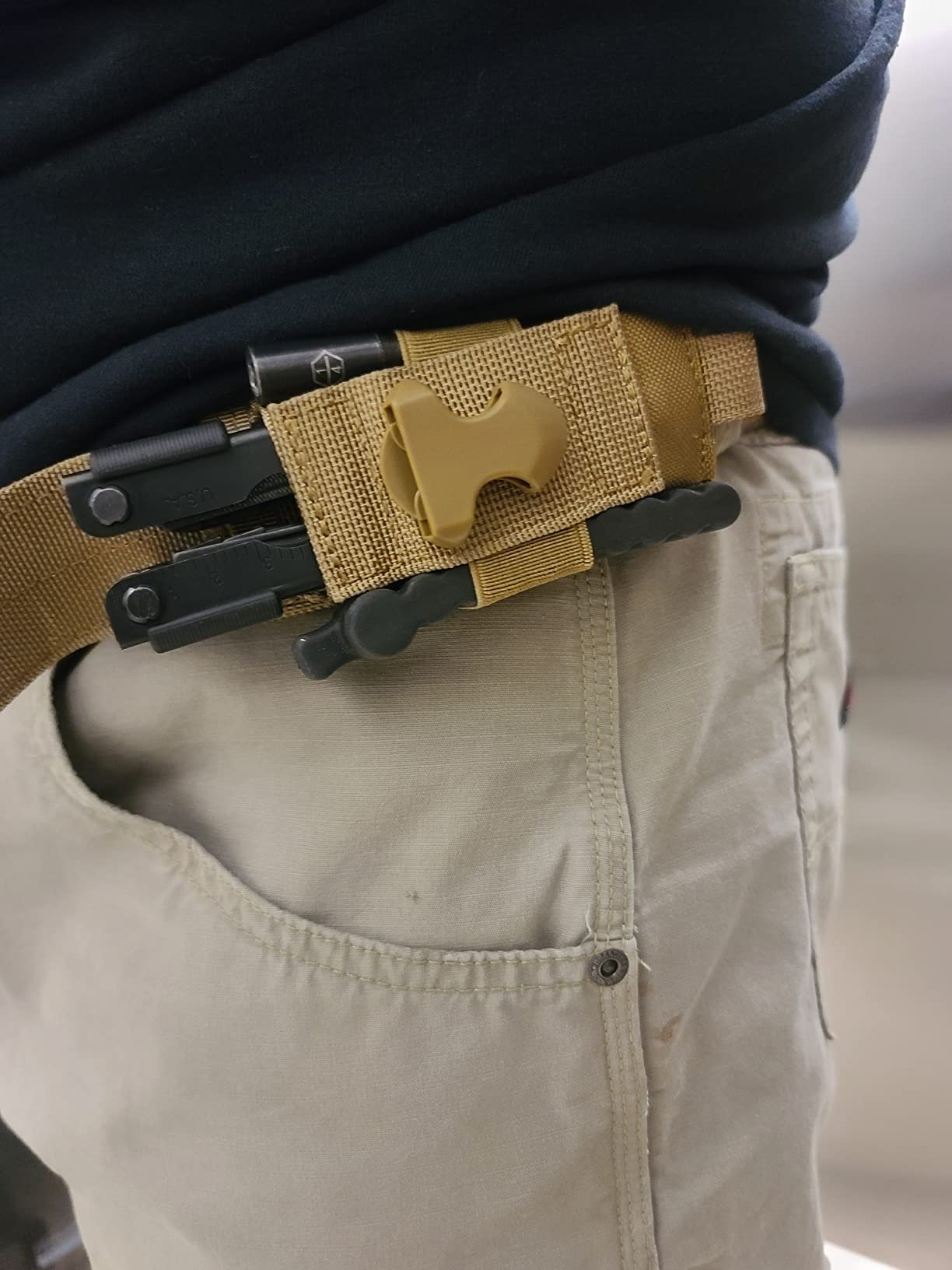 Tactical Single Sheath Holster Utility Tool Holder Case Horizontal Vertical Pistol Mag Pouch - Image 4