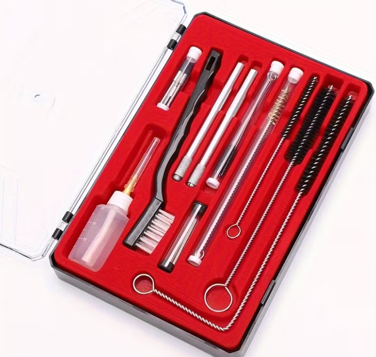 Cleaning Tools, Spray Gun Paint Cleaning Tools, with Bristle Brush, Needle And Other Professional Cleaning Tools
