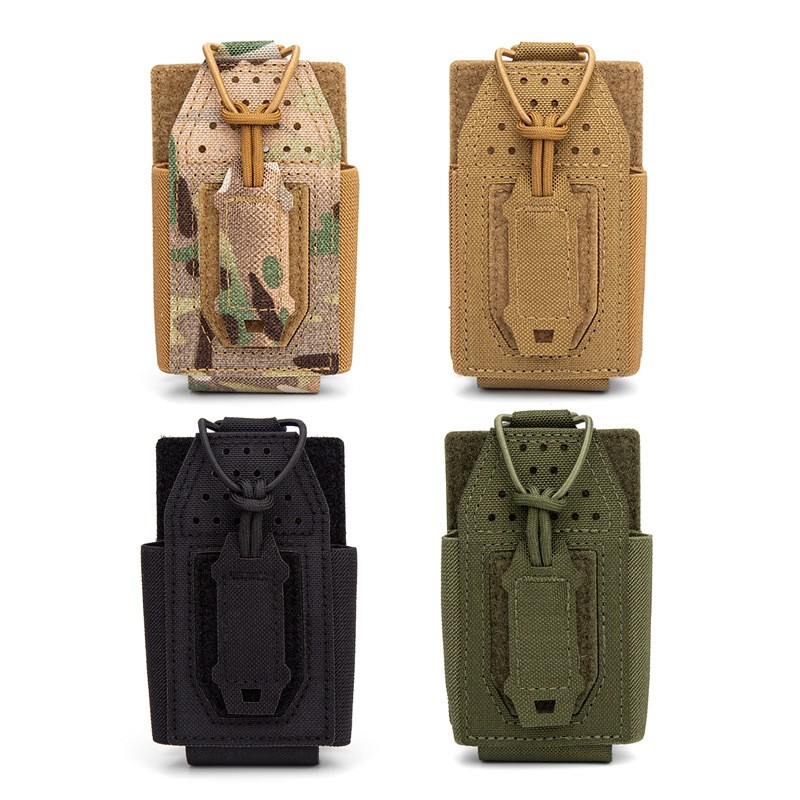 Tactical Molle Pouch Radio Holder Universal Walkie Talkie Holder Adjustable Storage Rifle Magazine Bag Tactical Radio Pouch - Image 2