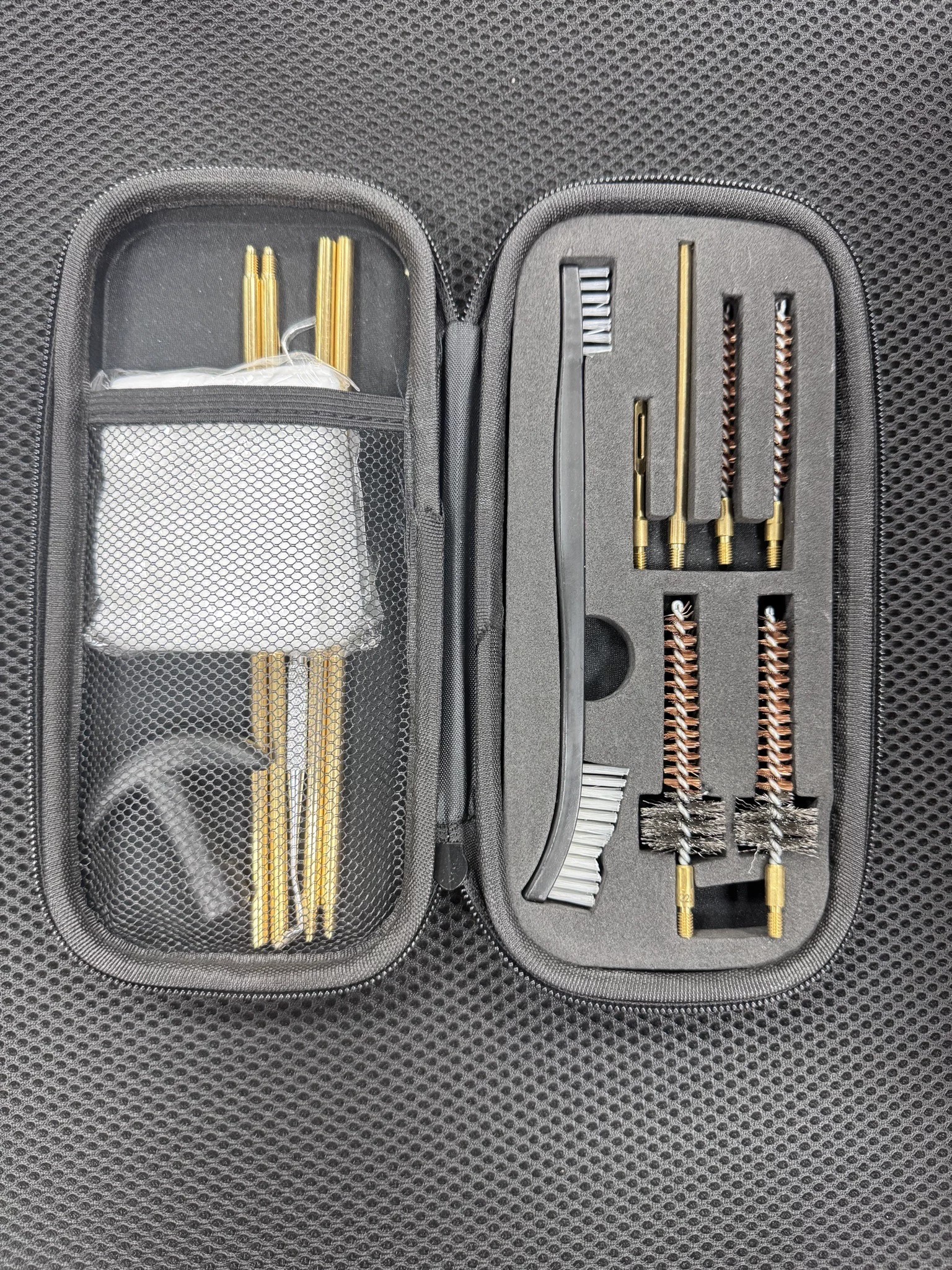Pro Case Gun Cleaning Kit for .223/5.56 Gun with Bore Chamber Brushes, Brass, Jags, Rods and Gun Cleaning Pick in Portable Compact Case Black - Image 2