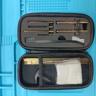 Pro Case Gun Cleaning Kit for .223/5.56 Gun with Bore Chamber Brushes, Brass, Jags, Rods and Gun Cleaning Pick in Portable Compact Case Black