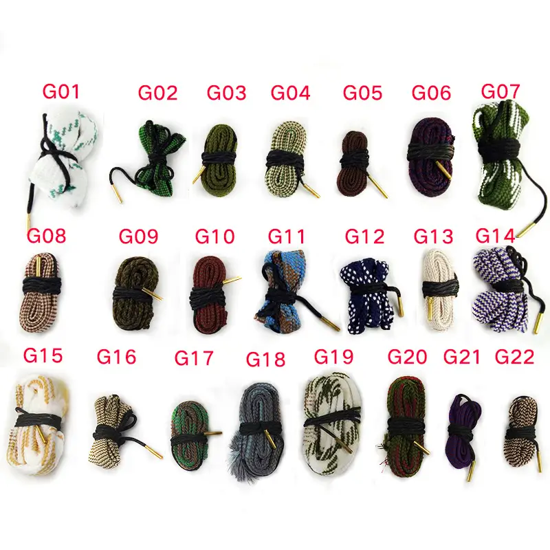 Bore Cleaner, Bore Cleaning Kit for .223 5.56mm/.22/9mm/.380/12 GA/.30/.308/.44 Cal and Others More Calibers, Reusable and Compact Bore Rope Brush Cleaner - Image 2