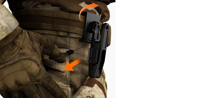 PA66+GF30 Hand Excellent Polymer Material Glock 9mm/SW40/357 Holster That Have An Rail - Image 3
